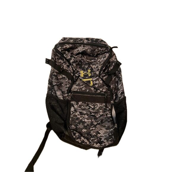 Under Armour Gray Camo Hustle Backpack - Gamebag - Picture 1 of 4